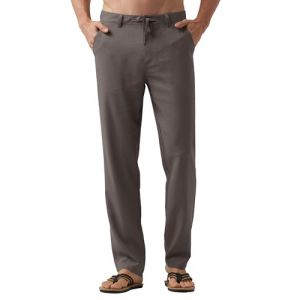 WILLIT Pantalon en lin pour homme - Pantalon long en coton léger - Pantalon d'été pour homme - Pantalon de loisirs - Pantalon de jogging avec poches - Cordon de serrage pour les vacances, le yoga, la (WILLIT SPORTS, neuf)