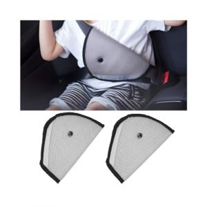 JNNJ 2 Pi&egrave;ces Ajusteur de Ceinture de S&eacute;curit&eacute; de Voiture, Voiture Triangle Universel Ajustable Coussin Ceinture S&eacute;curit&eacute; Robuste, Voiture Positionneur Coussin Ceinture S&eacute;curit&eacute; Amovible(Gris) (KJHmaoyi, neuf)