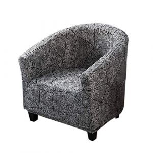 TOPCHANCES Housse de Fauteuil Cabriolet Imprime Motif géométrique Housse de canapé Relax Club Chaise de Baignoire Housse de Fauteuil Extensible Polyester (Housse de Chaise, Style E) (paramount city, neuf)
