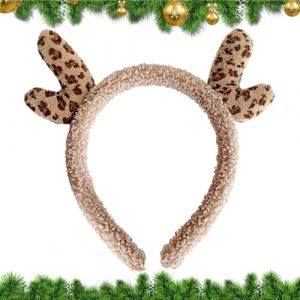 Bandeau en bois, bandeau de cerf | Cerceau de cheveux léopard de maquillage,Bandeau en bois de noël, cerceau pour cheveux, coiffure de beauté pour fille, mignon pour accessoire de cheveux (wenwenstore, neuf)
