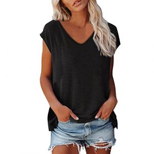 Tunique Femme Longue, Tunique Voile, t Shirt Femme Manches Longues, Tee Shirt Sport Femme, Chemisier Dentelle, Debardeur Blanc Femme, Top Femme Paillette, Tee Shirt Femme Blanc, Teeshirt Femme (wumingzhibei, neuf)