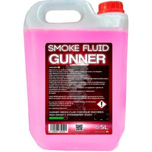 Fluide pour Machine &agrave; Fum&eacute;e Universel Gunner Smoke 5 litres, Ar&ocirc;me Fraise, Haute Densit&eacute; (Z-Bombilla, neuf)