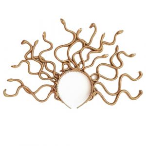 Floatdream Bandeau Serpent, Bandeau Elégant, Bandeau Serpent en Plastique, Convient pour Les Fêtes, Cosplay, Décoration de Costumes, Unisexe(Or) (Floatdream, neuf)