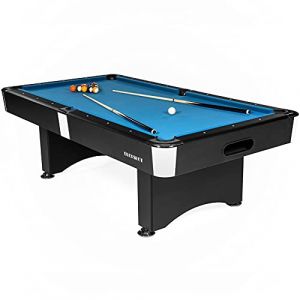 Table de Billard 7ft BuckShot Manhattan - 213 x 122 x 80 cm - Billard Americain - Retour de Billes Automatique - Billiard avec Accessoires - 110 kg (StrayShopBV, neuf)