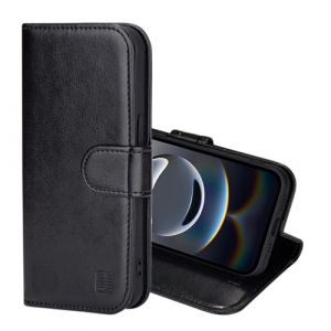 32nd Étui Portefeuille en Cuir PU Flip Coque pour iPhone 16e (2025), Housse avec Blocage RFID Fentes CB, Fermeture Magnétique et Fonction de Support - Noir (32ndShop, neuf)