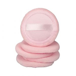 DEARMAMY 5pièces Lot De Houppettes Maquillage Coton Rose Pour Poudre Visage Application Douce Et Uniforme Accessoires Pour Teint Matifiant Usage Maison Et Voyage (Liiane, neuf)