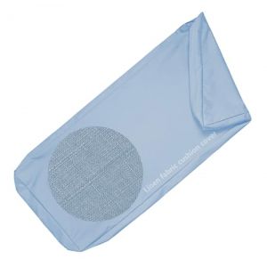 Housse de Coussin pour Banc Extérieur Interieur de Jardin 150 cm/180 cm/120x50/100x40, épais 5cm, Housse de Rechange en Lin avec Fermeture éclair pour Chaise, Banc(Bleu Clair,130x60x5cm) (Maedei Daner, neuf)
