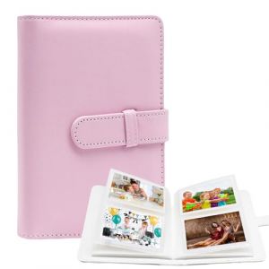 LUMOOM Petit Album Photo avec 64 Poches Mini, Album &agrave; Glisser pour Film 5x7 cm, Photos de B&eacute;b&eacute;, de Mariage, de Famille, Albums Photo, Compatible avec Fujifilm Instax Mini Film/Kpop Photocards (Rose) (INTERNAVIGARE S.R.L., neuf)
