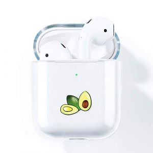 AKABEILA Coque AirPods Case, Compatible avec AirPods 2 & 1 Coques Silicone Transparente Housse Protection Etui Coque AirPods Case Coque (LED Avant Visible) Antichoc AirPod Etui Motifs Mignons, Avocat (AKABEILA, neuf)