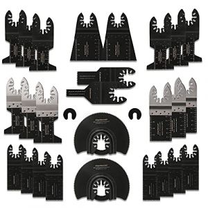 Lame de Scie Oscillante, 28pcs, Outil Multifonction Accessoires Kit pour Plastique, Bois, Métal, Universelle Fein Multimaster, Dremel, Bosch, Makita, Dewalt (hua hai yi tian, neuf)