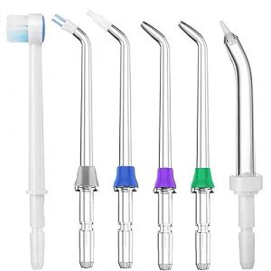 Yaowanguan Embouts de Jet de Rechange 6 Pièces pour Waterpik WP-100/WP-250/WP-450/WP-560/WP-660/WP-811/WP-861W/WP-900/WP-940/WP-950(Buse Standard,Buse Brosse,Parodontale,Gris Plaque,Orthodontique) (Yaowanguan, neuf)