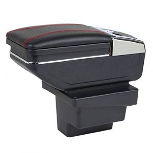 AutoSunShine Bo&icirc;te d'accoudoir pour console centrale en cuir, bo&icirc;te de rangement d'accoudoirs pour pi&egrave;ces d'int&eacute;rieur de voiture noir compatible avec VW Tiguan 2009~2010 2011 2012 2013 2014 2015 2016 (Auto Sun Shine, neuf)