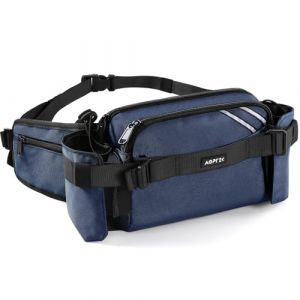 AGPTEK Sac Banane avec Porte-Gourde, Grande Capacit&eacute; Sacoche Banane Ceinture pour Homme Femme, R&eacute;glable Multi-Poches pour Course &agrave; Pied, Randonn&eacute;e, V&eacute;lo, Camping et Voyage (Dreameater, neuf)