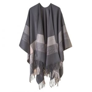Poncho d'hiver pour Femme Femmes doux Cachemire &eacute;charpe en Laine de Grandes Pashminas ch&acirc;le Automne Printemps Hiver Coupe-Vent Chaud Mode Cape Ch&acirc;le Cardigan Ch&acirc;le Cape Poncho Chaud De Femme (Beythetly, neuf)