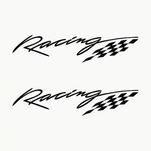 Autodomy Autocollants Racing Sport Tuning JDM OEM | Stickers Voiture Tuning 2 Unités pour Voiture | Autocollant Voiture Sport (Nero) (Domy Company, neuf)