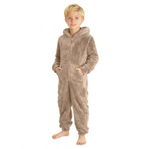 Modaworld Combinaison Pyjama Enfant Fille Gar&ccedil;on 3-12 Ans Douce Pyjama Combinaison Surpyjama pour Enfants Grenouill&egrave;re Hiver Chaude Doubl&eacute;e Polaire avec Capuche D&eacute;guisement Douillet en Peluche (wulizizi, neuf)