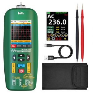 BSIDE O1 Multimètre Numérique TRMS avec Oscilloscope LCD Couleur 4 Résultats Testeur Oscilloscope Portable 10Mhz Auto Calibrage Voltmètre Ampèremètre Rechargeable pour PC DIY Automobile Électronique (AIMOmeter-UK, neuf)