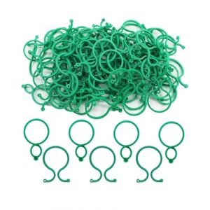 AORHOFJ 100 Pièces Attache de Plante, Attache de Plante de Jardin, Attache de Plante Grimpante en Plastique, Attache de Plante en Treillis, Attache de Plante pour Support de Maintien de Plante (ZHAO WEIXIN DE DIAN, neuf)