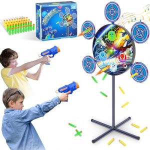 DX DA XIN Cible de Tir avec Effet Lumineux et Sonore Cible pour Nerf Jeux de Tir Cadeau d'anniversaire de Noël Jouet pour 3-12 Ans Enfant Garçon Guerres Spatiales (Qichuang Toys, neuf)