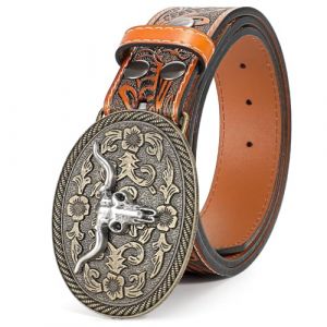 BELTROAD Boucle Western en cuir - Ceinture pour hommes et femmes - Style cowboy et cowgirl - Ceinture en cuir pour homme pour jeans - Ceinture de No&euml;l - Ceinture pour homme - Cadeaux, Passend zur (zhiyuan store, neuf)
