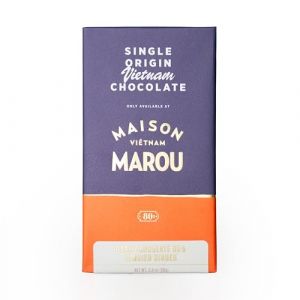 MAROU – Tablette chocolat noir 65% Gingembre confit | Commerce Direct Et Transparent | Sans additifs, Sans soja | Origine Vietnam (Lot de 1) (MAROU FRANCE, neuf)