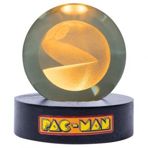 Fizz Creations PAC-Man Lampe de bureau rétro en forme de boule de cristal Alimentée par USB Lampe d'ambiance classique pour jeux d'arcade Lampe d'ambiance Veilleuse pour enfants Cadeaux de jeu rétro (RAREWAVES-FR, neuf)