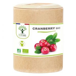 Cranberry Bio - Bioptimal - Compl&eacute;ment Alimentaire - 100% Canneberge Sans Sucre - Infection Urinaire Cystite - 36mg de Proanthocyanidines par Jour - Fabriqu&eacute; en France - Certifi&eacute; Ecocert - 200 g&eacute;lules (Bioptimal - nutrition naturelle, neuf)
