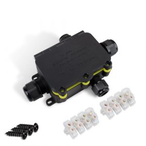 Innfeeltech 1 pièce Boîte de jonction électrique étanche, extérieur Boîte de jonction de câble étanche LF-2068-4T, 4 voies pour diamètre de fil 5 à 12mm et 3.5 à 10mm (XINGZHI TECH, neuf)