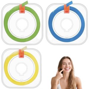3 Rouleaux de Bandes de Polissage Dentaire, pour Espaces Interdentaires, Couleurs Jaune, Vert, Bleu, Blanchiment Doux et Nettoyage (leksei, neuf)