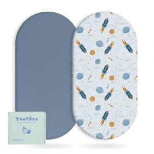 Yoofoss Lot de 2 Draps Housse Bebe Microfibre Respirante Protégé Matelas Ajustable Protection de lit Matelas Bébé Amovible y Lavable 38x77 cm 41x81 cm 40x90 cm pour Lit Berceau et Matelas (RUIJIA-EU, neuf)