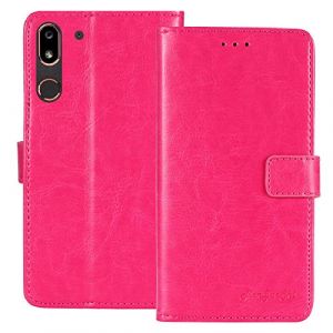 TienJueShi Rosa Flip Retro Support &agrave; Rabat Cuir TPU Silicone Housse Coque pour Doro 8062 5.7 inch &Eacute;tui Cas Couverture Protecteur Case Portefeuille Cover (TienJueShiuk, neuf)
