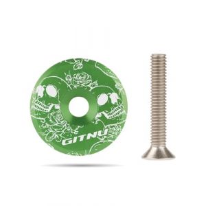 HUVZOR 1 pi&egrave;ce Bouchon de Potence VTT, &Eacute;l&eacute;gant, Tige de Casque, Alliage V&eacute;lo, Capot Sup&eacute;rieur de Fourche Avant, pour V&eacute;lo de Route, Cyclocross, VTT et Highway Bicycle(vert) (Volumetech OU, neuf)