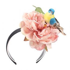 Uqezagpa Coiffe florale avec oiseau pour fête d'Halloween pour enfants pour le marché de stand Couvre-chef fleur mignonne avec bandeau d'oiseau (TUO-tuo, neuf)