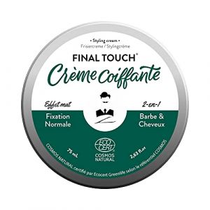 Crème cheveux & barbe 2-en-1 pour homme de Monsieur BARBIER | Coiffante & Nourrissante | Fixation normale, effet mat | Cire 100% naturelle, française et végane - certifiée Ecocert/COSMOS NATURAL (Monsieur Barbier, neuf)