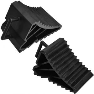 2pcs Cales Roue Plastique avec Poignée, Cale de Frein, Cales Remorque Jusqu'à 1,6 t, Support Mâchoires de Frein pour Voitures, Camions, Remorques, Caravanes, Camping-Cars, Patins Support Pneus (Runqin, neuf)