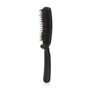 Brosse à cheveux pliable de poche pour homme et femme, peigne à cheveux pour voyage ou utilisation à la maison avec poils de sanglier en nylon et brosse à dents en nylon (JAYnadwd, neuf)