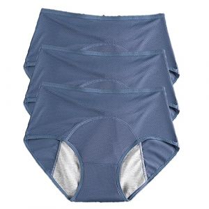 BeerMmay Culotte pour Fuite Urinaire Femme Lavable,3Pcs Culotte Incontinence Femme,Culotte Regles Lavable Femme,Culotte Menstruelle Taille Haute pour Le Cycle Menstruel,C,3XL (Haoxinkjshop, neuf)