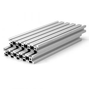 2020 Extrusion d'aluminium 1000mm argent (10pcs / pack) v fente profil en aluminium imprimante 3D, machine de gravure CNC et laser standard européen (iMetrx, neuf)