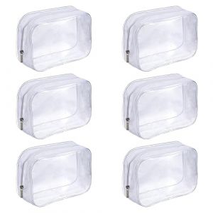 Trousse Transparente,Trousse de Toilette Voyage,Trousse Maquillage de Grande Capacit&eacute;,6 Pi&egrave;ces Pochette Transparente Voyage,19x14cm Trousse de Maquillage,Sac Fermeture &agrave; Glissi&egrave;re (ELion, neuf)