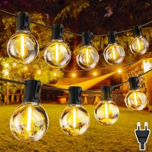 Heinstian Guirlande Lumineuse Exterieure 20M, Guirlande Guinguette Ext&eacute;rieur avec 33+1 G40 LED Ampoules IP45 Imperm&eacute;able, Blanc Chaud Cha&icirc;ne Lumiere Exterieur pour Terrasse Mariage Maison No&euml;l F&ecirc;te (Heinstian, neuf)