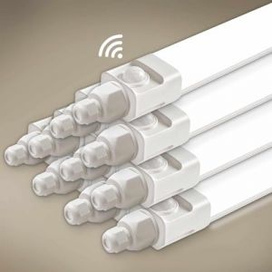 Tobeter 10 Pièces Neon LED 150 CM avec Detecteur de Mouvement, 45W 4500LM Tube Sensor Lampe, Linkable Luminaire Plafonnier Reglette Led, Blanc Neutre 4000K IP65 Pour Garage, Cave, Atelier, Couloir (sunanl, neuf)