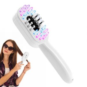 Brosse À Cheveux Lumière Rouge,Brosse Lumière Rouge Bleu | Outil Renforçateur avec Orifice pour Huile pour Voyage Maison Femmes Adultes Filles (yaoyuzh, neuf)