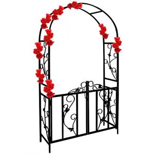 Deuba Arche de Jardin pour rosiers Jardin 225x115 Support pour Plantes avec Porte (FR-DEUBA, neuf)
