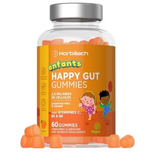 Probio Enfant Gummies | 60 Vegan Gummies Goût Ananas | 60 Jours | Probio Flore Intestinale Enfants | Multi-Souches : Lactobacillus Casei + Vitamines C, B3, B5, B6 | par Horbaach (Horbaach, neuf)