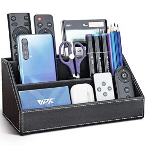 GORESE Organiseur de bureau multifonction en cuir, porte-stylos de bureau en PU, organisateur de crayons de bureau, bo&icirc;te &agrave; crayons, porte-stylos de bureau (Noir) (Gorese, neuf)