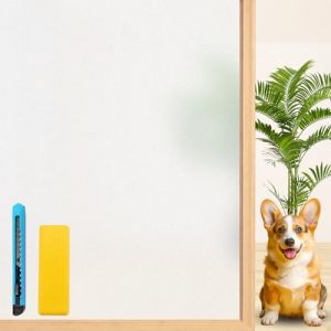 Niviy Film Anti Regard Fenetre Film Occultant Fen&ecirc;tre Anti UV Films Electrostatique Vitre D&eacute;poli Films Opaque pour Vitre Effet Verre Mate pour Salle de Bain Bureau Maison Chambre Cuisine 44.5x200cm (Kaidishi-EU, neuf)