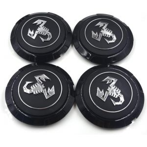 ZUOBYMBC 4 Pièces Cache-Moyeu pour Abarth 133mm,Cache Moyeux,Cache de Roue Centrale,Auto Cache Moyeux Capuchons De Centre,Jante Centre D'emblème (zhanghailiangshangmao, neuf)