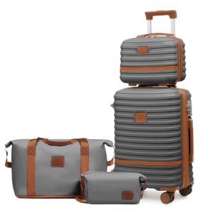 Joyway Set de Valise de Voyage, ABS Valises Cabine, Valises Trolley Extensibles, 360&deg; roulettes et Verrou TSA, Inclus Valise 20 Pouces, 1 Sac de Voyage, 1 Trousse de Toilette et 1 Sac &agrave; Bandouli&egrave;re (VICTORIA TOURIST, neuf)