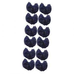 Didiseaon 12 Pièces Marteau à pinces cheveu hairpin filet à chignon pour les cheveux filet snood bowknot pince cheveux barrette cheveux fille barrette à cheveux avec nœud en résille (Merkowski, neuf)