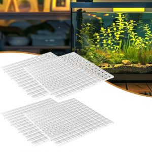 Couvercle d'aquarium – Capots d'aquarium – 4 panneaux de grille pour couvercle d'aquarium 30 x 30 cm | filtrante pour aquarium | Terrasse tortue, couvercle anti-saut pour terrarium empêche les (weiqio, neuf)